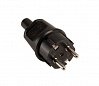 ШТЕКЕР IP44 с защитным контактом, ПВХ, 250В AC, 16A макс., черный