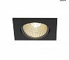 NEW TRIA 68 SQUARE CS/LS DtW светильник встр. 7.2Вт с LED 1800-3000К, 440лм, 38°, CRI>90, черный