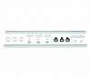 1PHASE-TRACK, комплект из 2-х шинопров. 1м, 3-х свет-ков PURI с LED 4.3Вт, аксессуаров, белый
