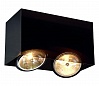 ACRYLBOX QRB111 DOUBLE светильник накладной с ЭПН для 2-х ламп QRB111 по 50Вт макс., черный