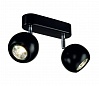LIGHT EYE 2 GU10 светильник накладной для 2-х ламп GU10 по 50Вт макс., черный / хром