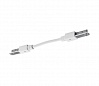 D-TRACK, коннектор гибкий, кабель 13.5 см, 230В, 10А макс., белый