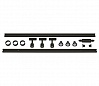1PHASE-TRACK, комплект из 2-х шинопров. 1м, 3-х свет-ков PURI с LED 4.3Вт, аксессуаров, черный