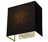 ACCANTO SPOT SQUARE светильник настенный c LED 1Вт, 3000К, 95lm и для лампы E27 24Вт макс., черный