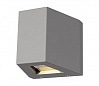 OUT BEAM LED светильник настенный IP44 с LED 18Вт, 3000K, 690lm+65lm,  80°+2°, серебристый