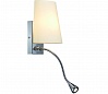 COUPA FLEXLED светильник с LED 4.8Вт, 3000К, 125lm и для лампы QT14 G9 40Вт макс., хром/стекло белое