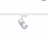 STRUCTEC spot for 3-circuit high-voltage track, 24W, LED, 4000K, 60°, white, incl. 3-circuit adapter